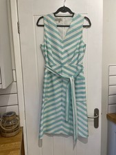 Hobbs striped dress Turquoise
