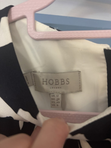 Hobbs black white floral - &,