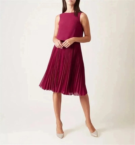 Hobbs tabitha burgundy dress - burgundy,