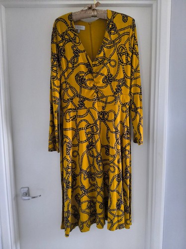 Hobbs dress gold yellow - dress, 14