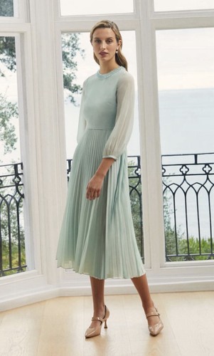Hobbs sophia dress - sage, green