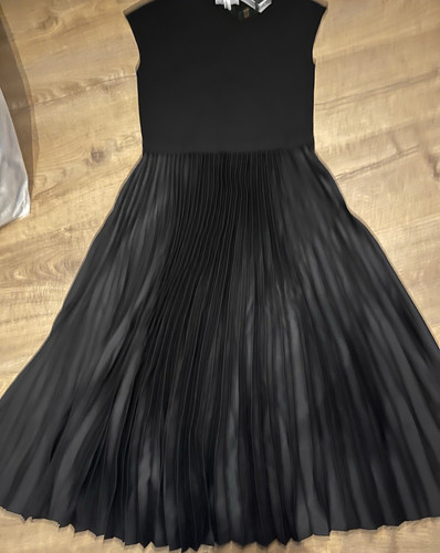 Hobbs black satin - midi, dress