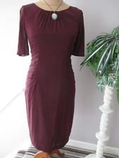 HOBBS BURGUNDY CLAUDIA DRESS